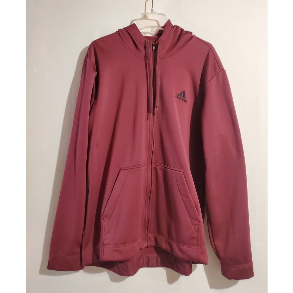 Adidas Mens Aeroready Fleece Lined Zip Hoodie Jacket Size XL Hooded Sweatshirt
